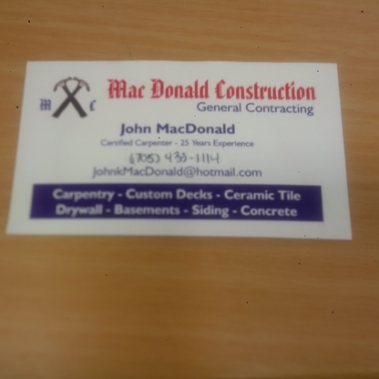 MacDonald Construction - Réparation et entretien de maison