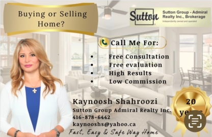 Voir le profil de Kaynoosh Shahroozi - Real Estate Rep - Richmond Hill