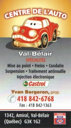 Centre de l'Auto Val-Bélair - Réparation et entretien d'auto