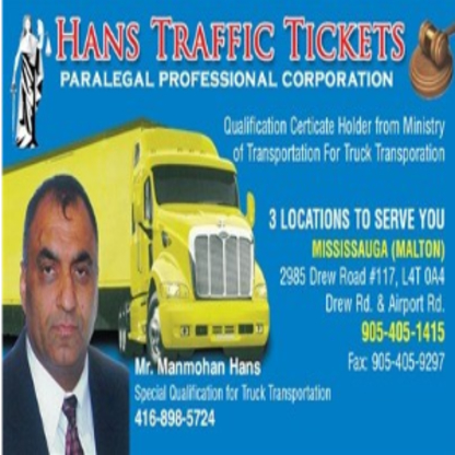 Hans Traffic Tickets Paralegal - Contestation de contraventions