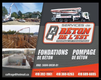 Pompage de Béton de l'Est - Concrete Pumping
