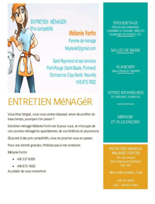 Entretien ménager Mélanie Fortin - Commercial, Industrial & Residential Cleaning
