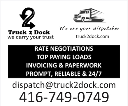 Truck2Dock Inc - Conseillers en planification de transport