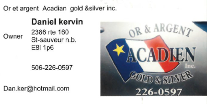 Or & Argent Acadien Daniel Kervin - Gold, Silver & Platinum Buyers & Sellers