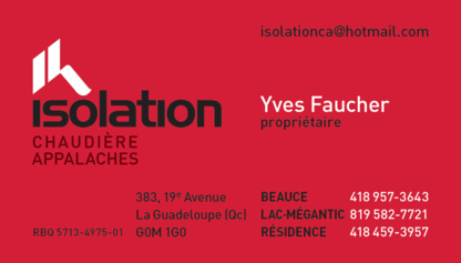 Isolation Chaudière-Appalaches. - Cold & Heat Insulation Contractors