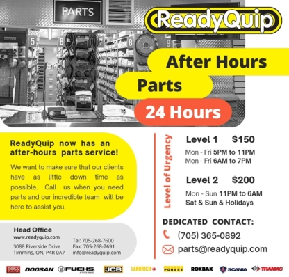 ReadyQuip Sales & Service Ltd - Industrial Equipment & Supplies