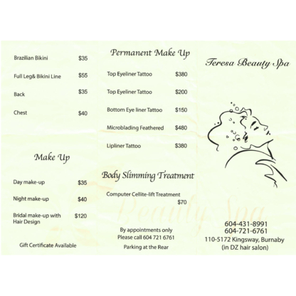 View Teresa Beauty Spa’s Burnaby profile