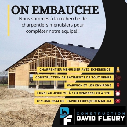 Construction David Fleury Inc - Entrepreneurs en construction