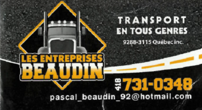 Pascal Beaudin transport en tous genres - Dry & Liquid Bulk Trucking