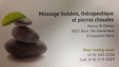 Massothérapie Marco St-Gelais - Massage Therapists