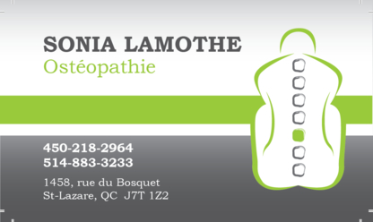 Sonia Lamothe Ostéopathie - Osteopathy