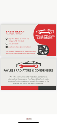 Payless Radiators & Condensers Ltd - Grossistes et fabricants d'accessoires et de pièces d'autos