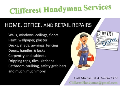 Cliffcrest Handyman Services - Charpentiers et travaux de charpenterie