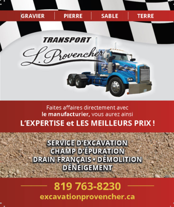 Transport L Provencher inc - Sand & Gravel