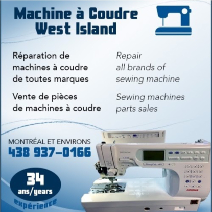 Machine à Coudre West Island - Magasins de machines à coudre et service