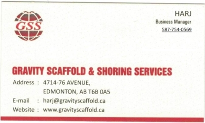Gravity Scaffold & Shoring Services Inc - Échafaudages et plates-formes mobiles