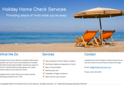 Holiday Home Check Services - Service de surveillance de maison