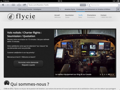 Aviation Flycie Inc - Aircraft & Private Jet Charter