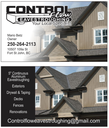 Control Flow Eavestroughing - Eavestroughing & Gutters
