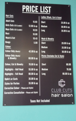 Club Cuts Hair Salon - Coiffeurs-stylistes