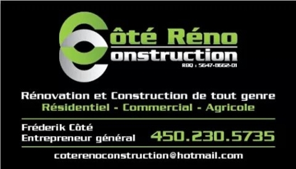 Côté Réno Construction - Entrepreneurs en construction