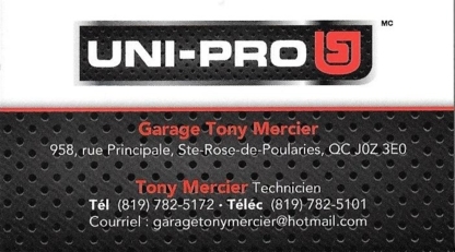 Garage Tony Mercier - Garages de réparation d'auto