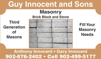 Guy Innocent & Sons Masonry - Masonry & Bricklaying Contractors