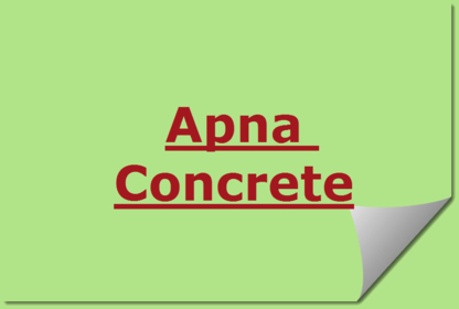 Apna Concrete - Vente et réparation de matériel de construction