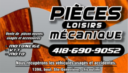 Pièces Loisirs Mécaniques - Snowmobile Equipment & Accessories