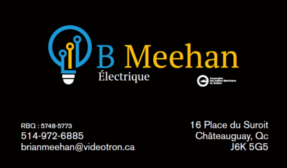 B Meehan Électrique Inc. - Électriciens