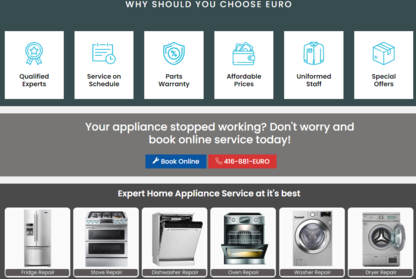 Euro Appliance Services Ltd - Réparation d'appareils électroménagers