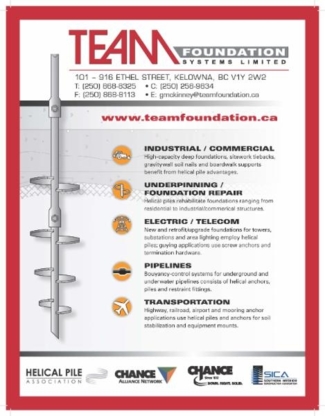 Team Foundation Systems Ltd - Conseillers en direction de travaux de construction