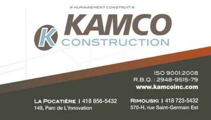 Construction Kamco Inc - Entrepreneurs généraux