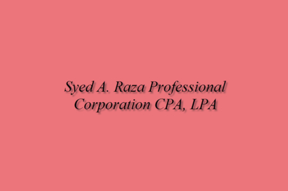 Syed A Raza Professional Corporation CPA, LPA - Chartered Professional Accountants (CPA)