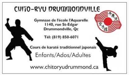 Karaté Chito-Ryu Drummondville - Écoles et cours d'arts martiaux et d'autodéfense