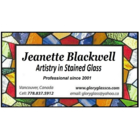 Jeanette Blackwell, Stained Glass Artisan - Vitraux
