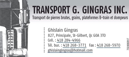 Transport G Gingras inc - Services de transport