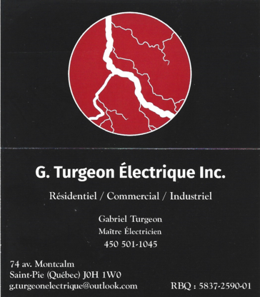 View G. Turgeon Électrique Inc.’s Roxton Pond profile