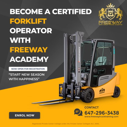 Freeway Truck & Forklift Training Academy Inc - Écoles de conduite