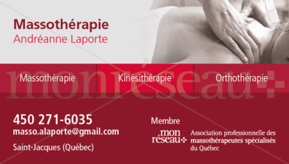 Massothérapie Andréanne Laporte - Massothérapeutes