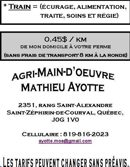 Agri-main d'oeuvre Mathieu Ayotte - Services agricoles