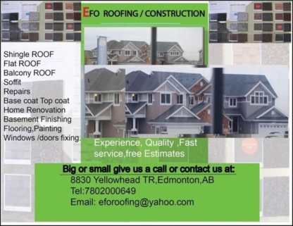 EFO Roofing/Construction - Entrepreneurs généraux