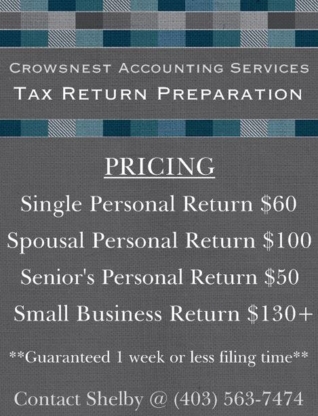 Crowsnest Accounting Services - Tax Return Preparation