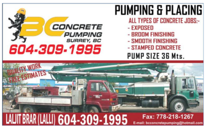 BC Concrete Pumping - Concrete Pumping