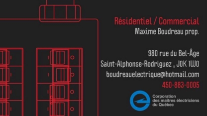 Boudreau Electrique Inc - Électriciens