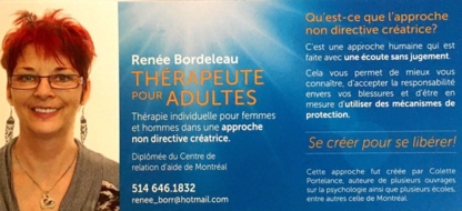 Renée Bordeleau, thérapeute pour adulte - Relations d'aide