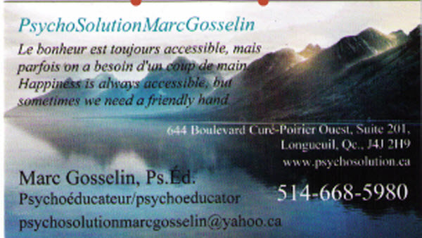 PsychoSolution, Marc Gosselin Psychoéducateur - Psychoeducation