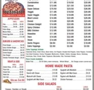 Napoli pizza deals menu