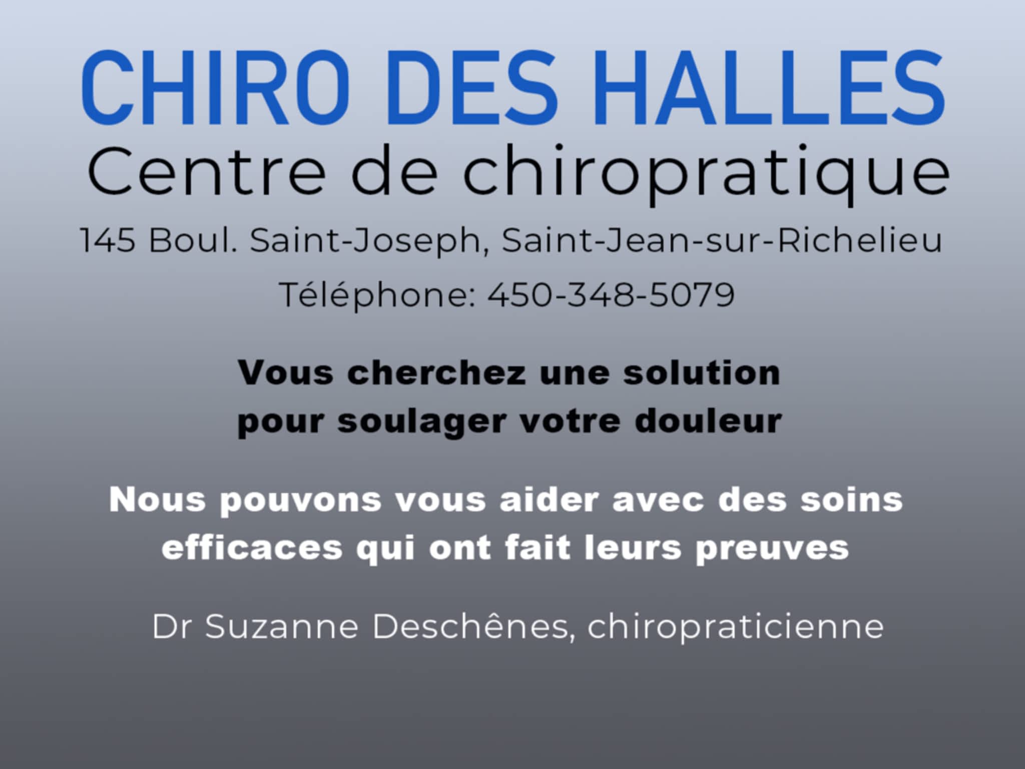 photo Chiro des Halles - Chiropraticien Saint-Jean-sur-Richelieu