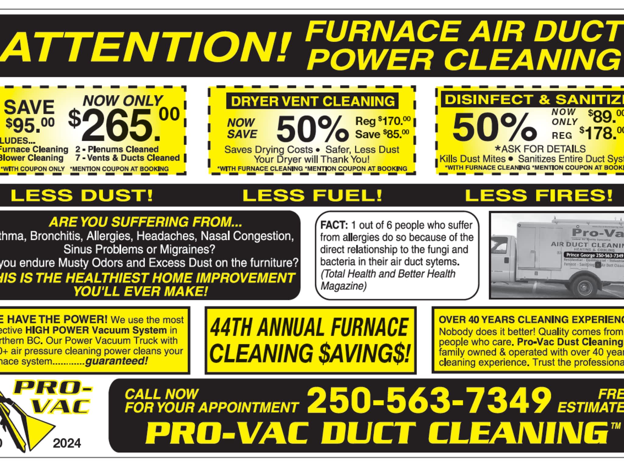 photo Pro-Vac Furnace Air Duct Power Cleaning